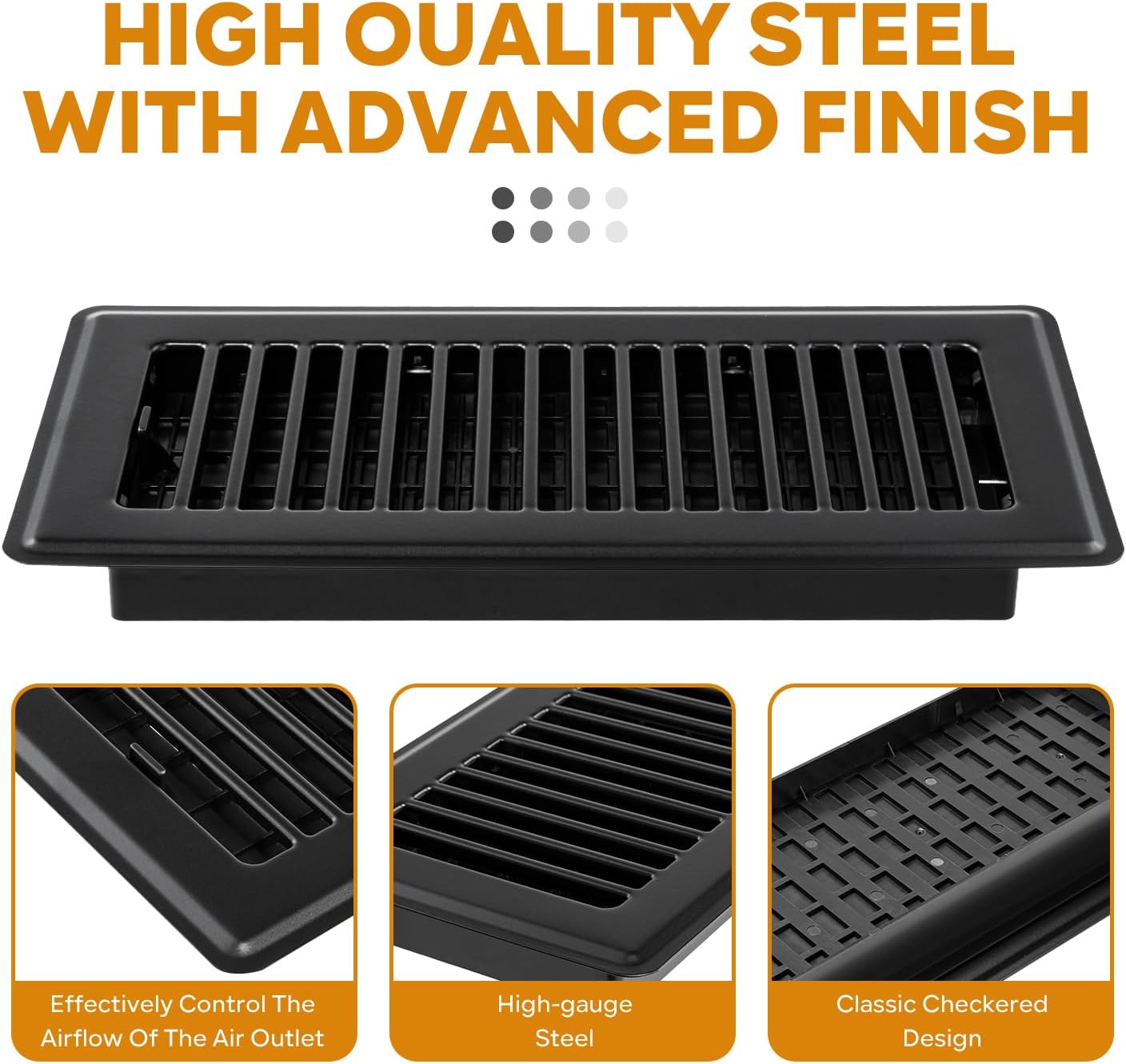 Registro piso 4x10 acero resistente 2 Pzas