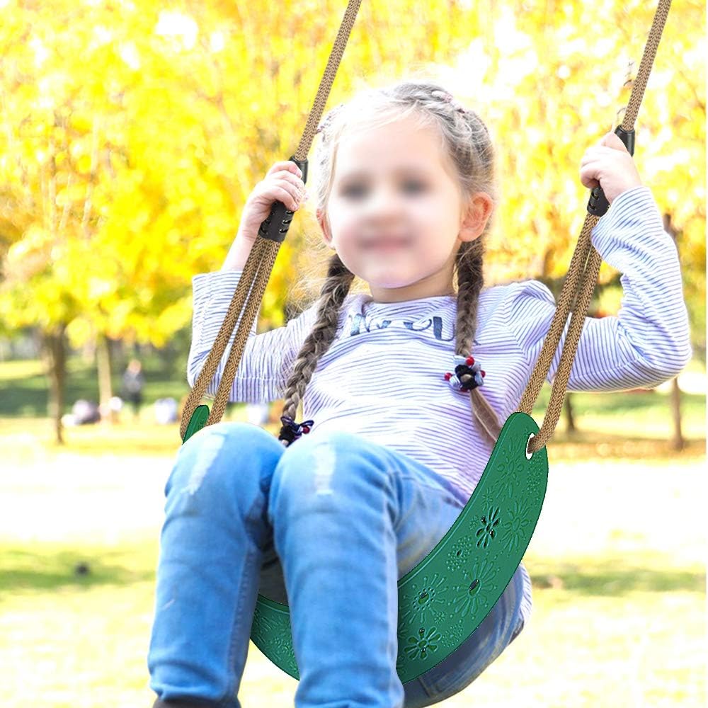 Set columpio niños asiento cuerda ajustable mosquetones