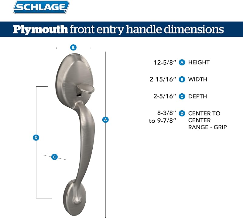 Manija puerta exterior FE285 PLY 609 FLA RH para diestros