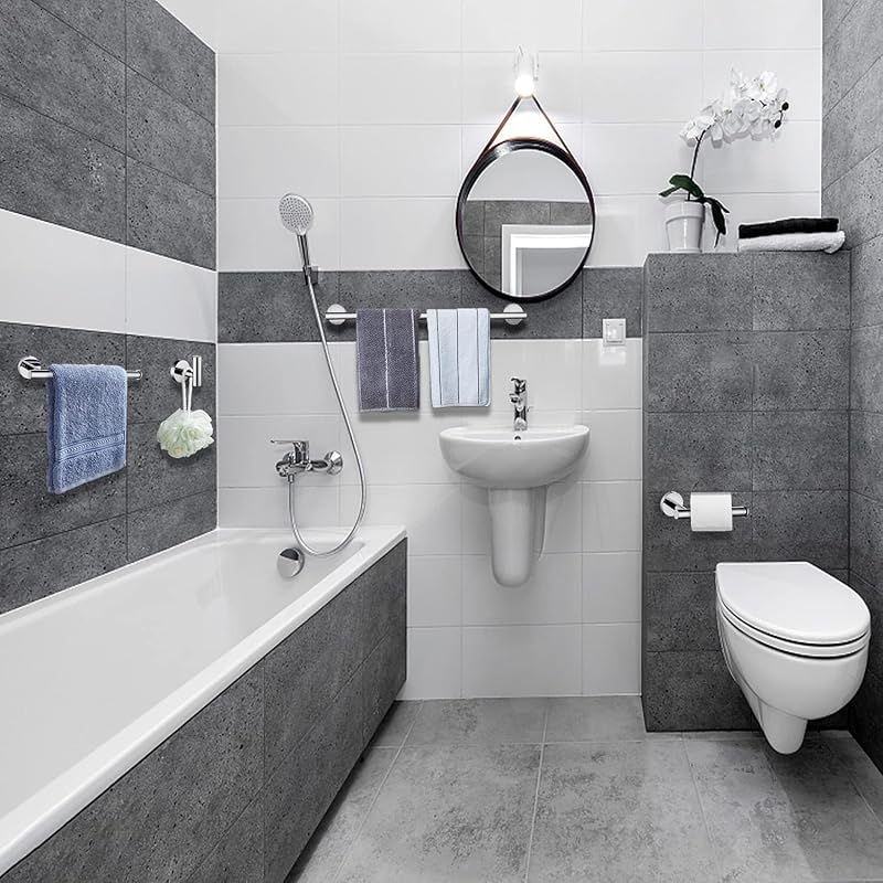 Barra toalla acero inox clásica para baño
