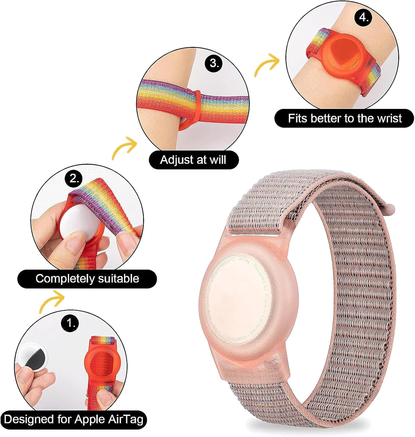 Fundas AirTag con pulsera elástica para niños