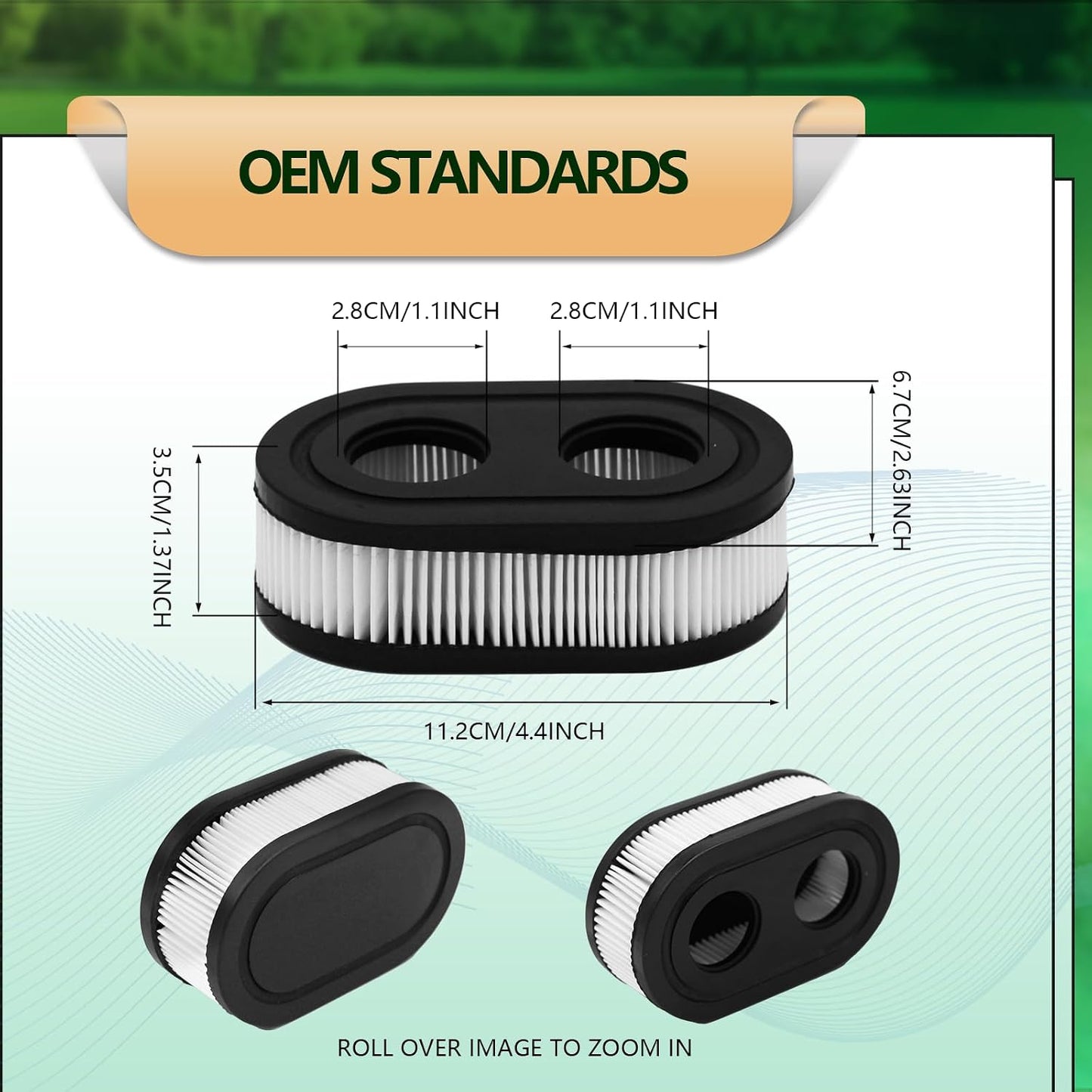 4 Filtros Aire 20339 para Reciclador Toro 22 Pzas