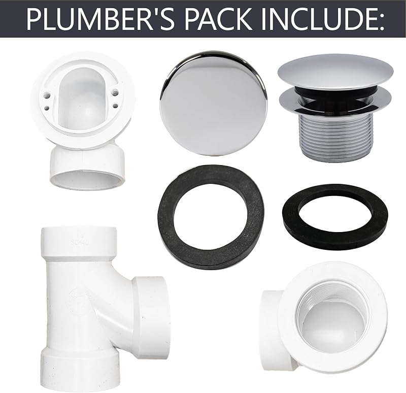 40 Plomeros PVC con Desagüe Baño Cromo Pulido D593PHRK-26
