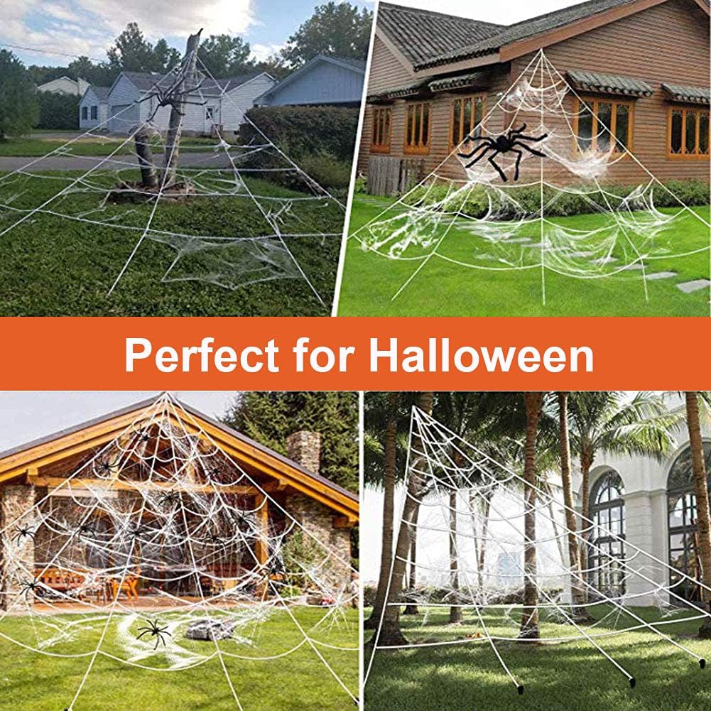 Decoración Halloween telaraña 23pulg 20 arañas