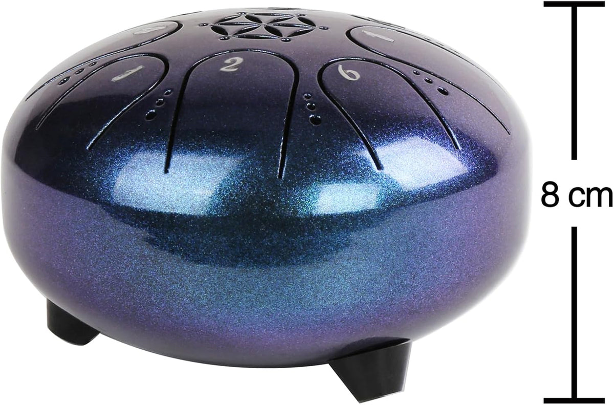 Tambor Lengua Acero Titanio 5pulg 8 Notas Handpan Clave Do