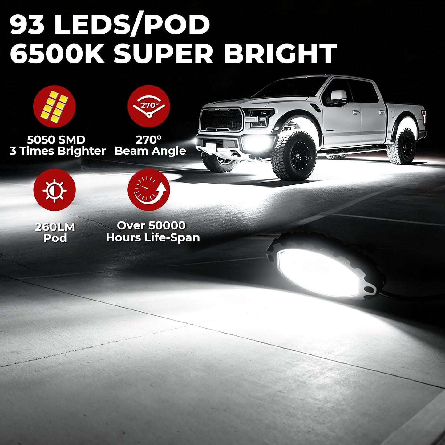 20 Vainas Aluminio Luces LED Blancas Impermeables