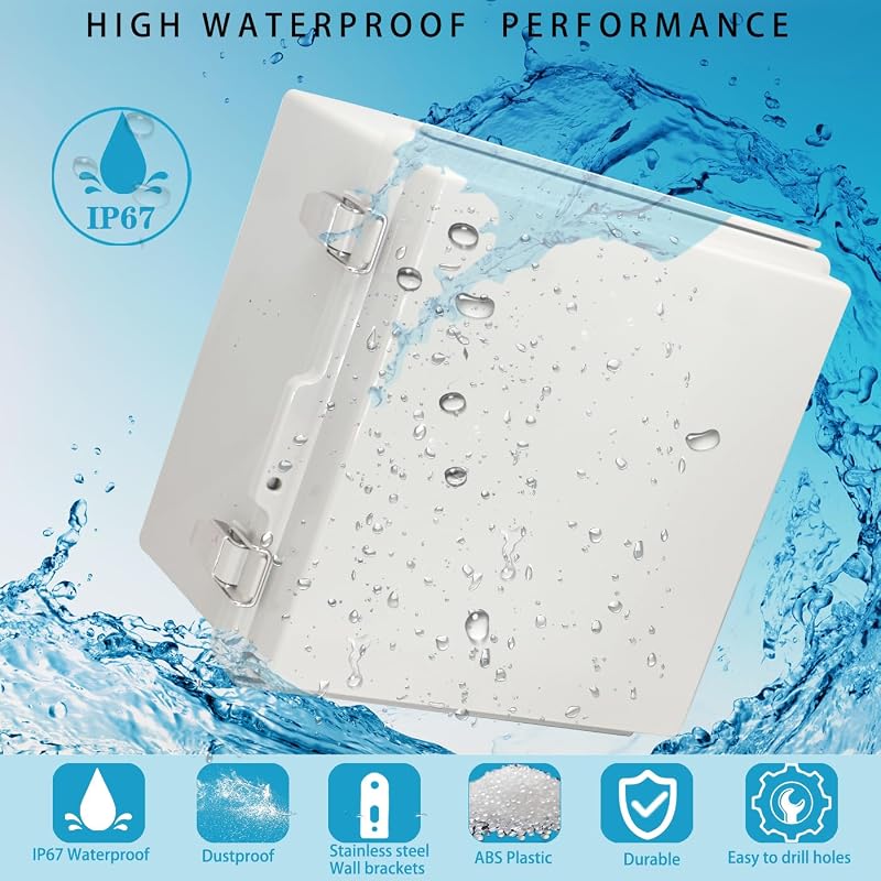 Caja eléctrica IP67 acero inox cubierta gris