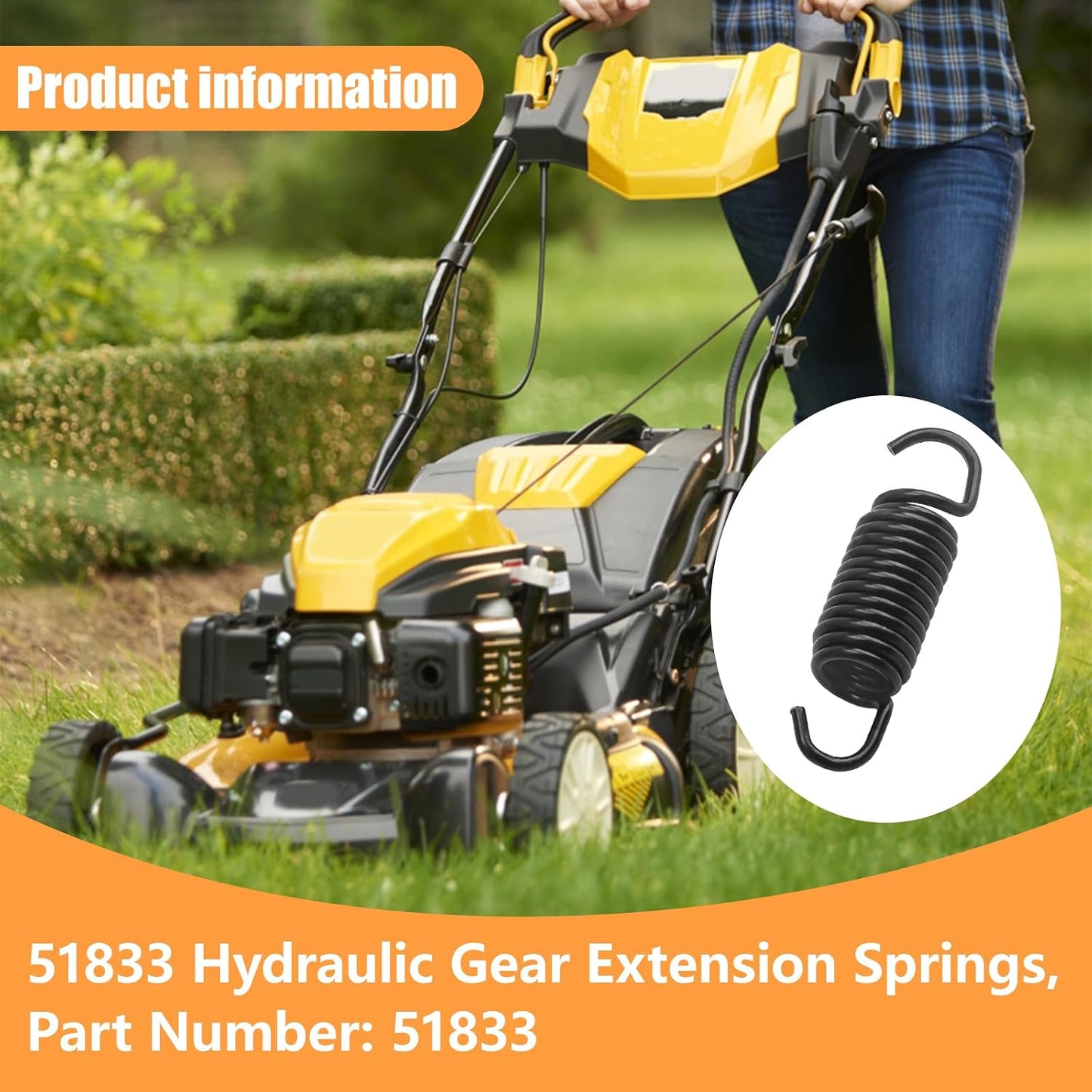 Muelle extensión engranaje hidráulico Cub Cadet 51833 pack 2