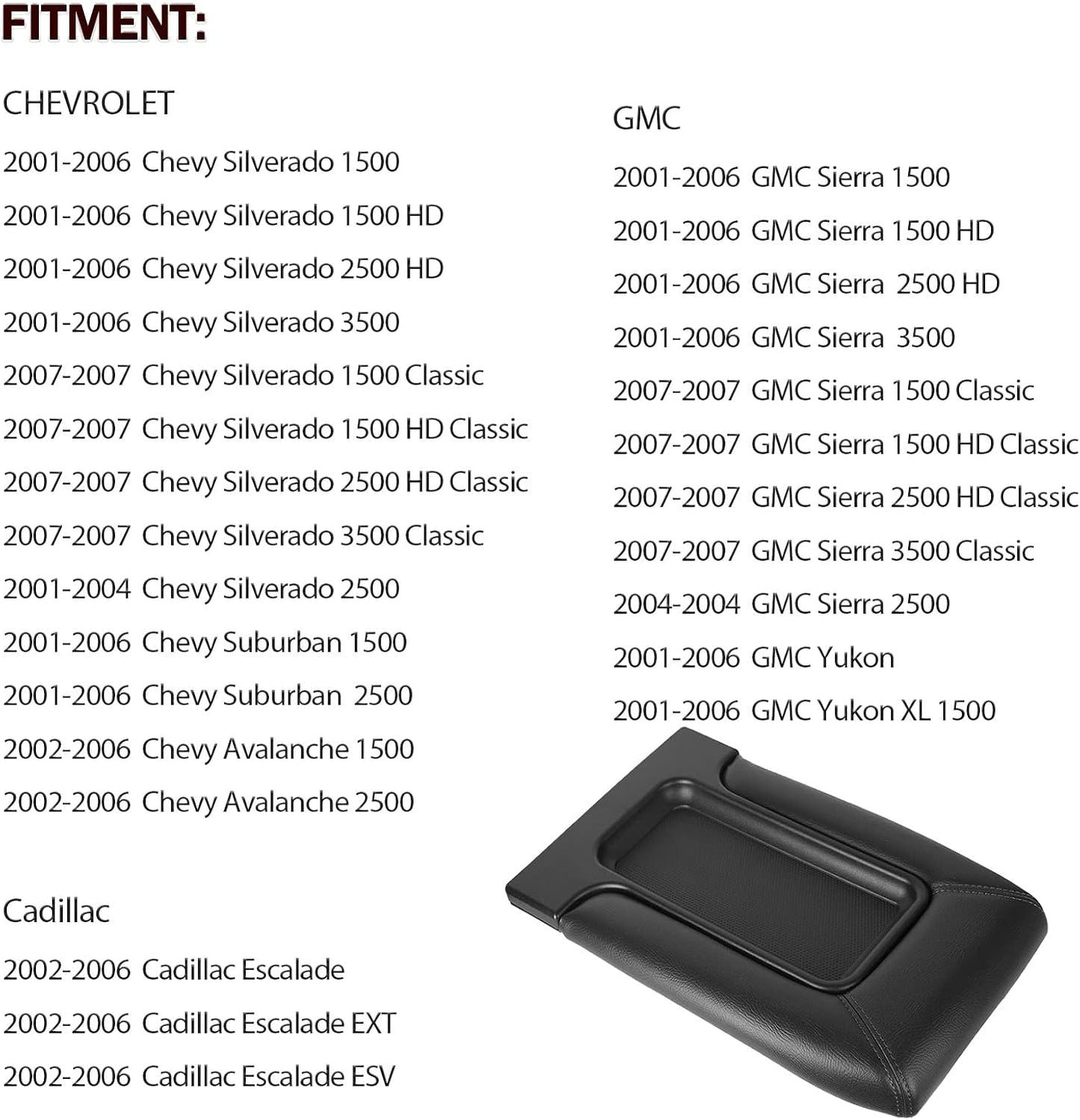 Kit tapa consola central Chevy Silverado GMC Sierra gris oscuro