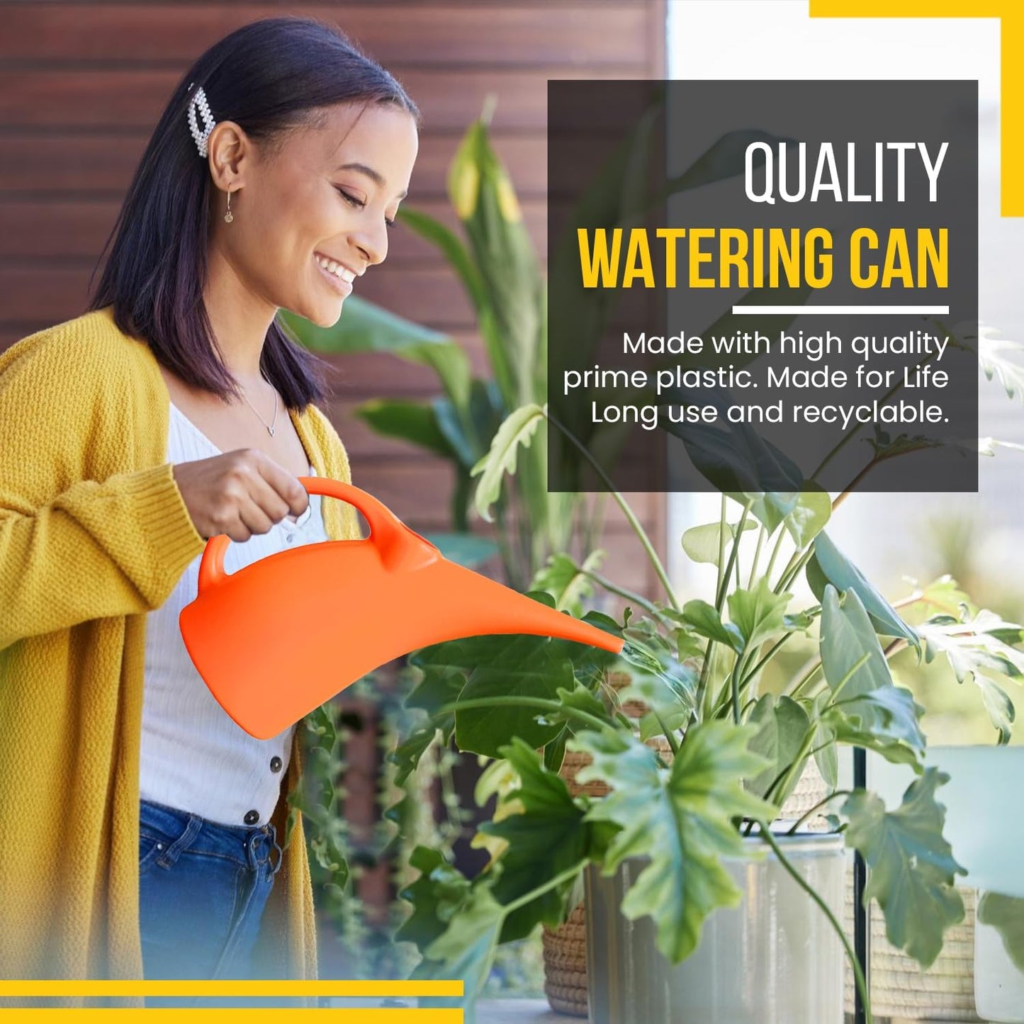 Regadera 1/2gal interior y exterior libre de BPA naranja