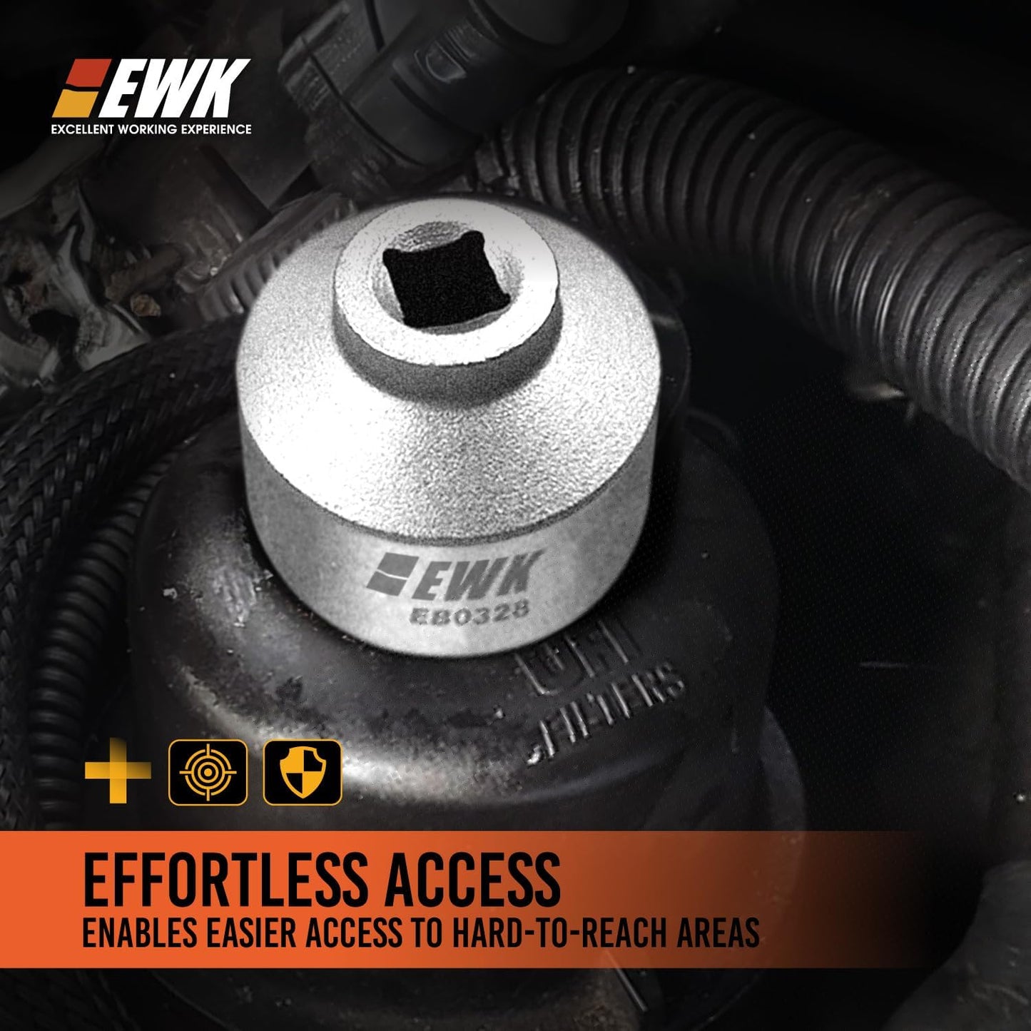 Enchufe filtro aceite perfil bajo 3/8pulg forjado 6 puntos GM VW Audi BMW TDI