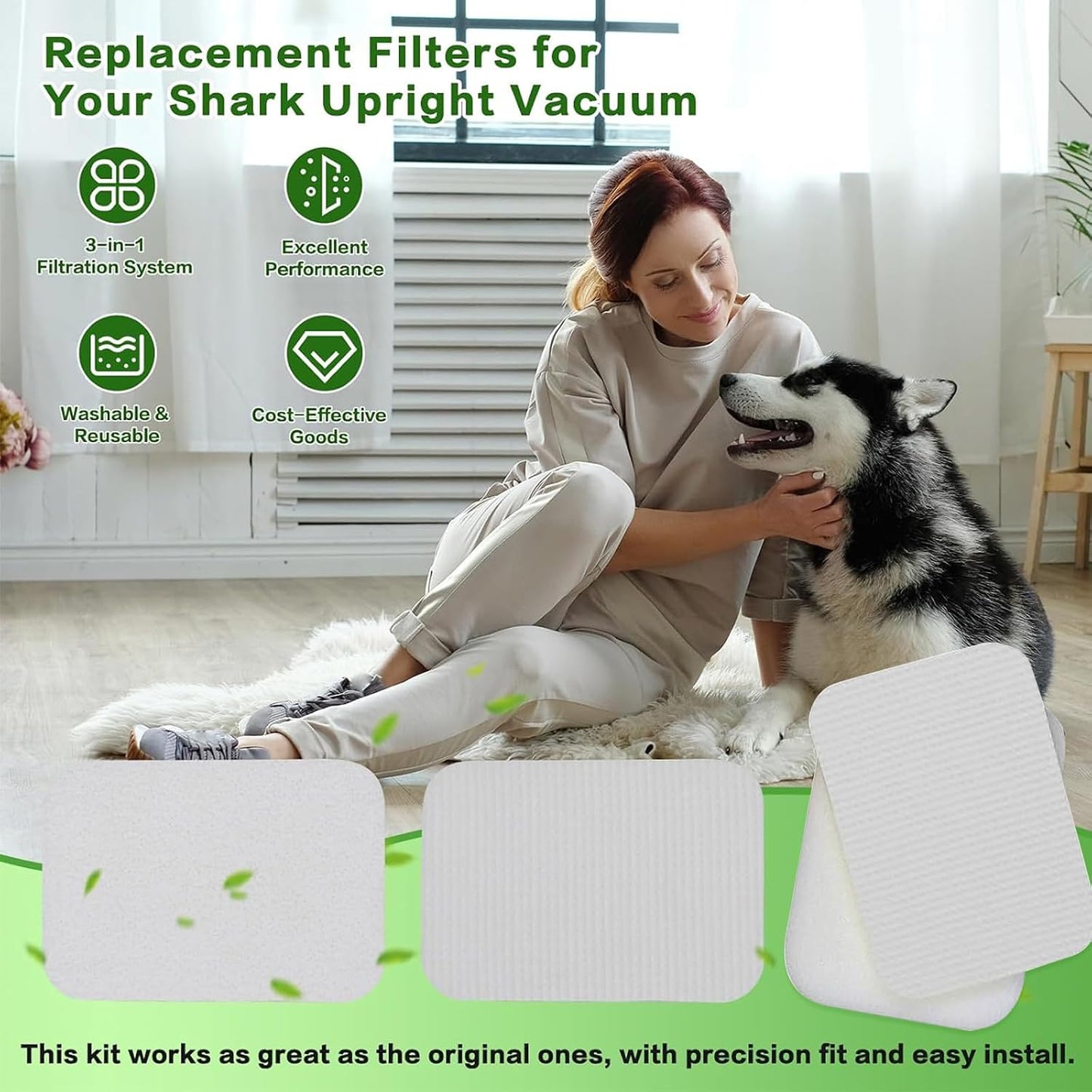 Filtros espuma repuesto aspiradora Shark Pet Zu102 Zu62 Zu51