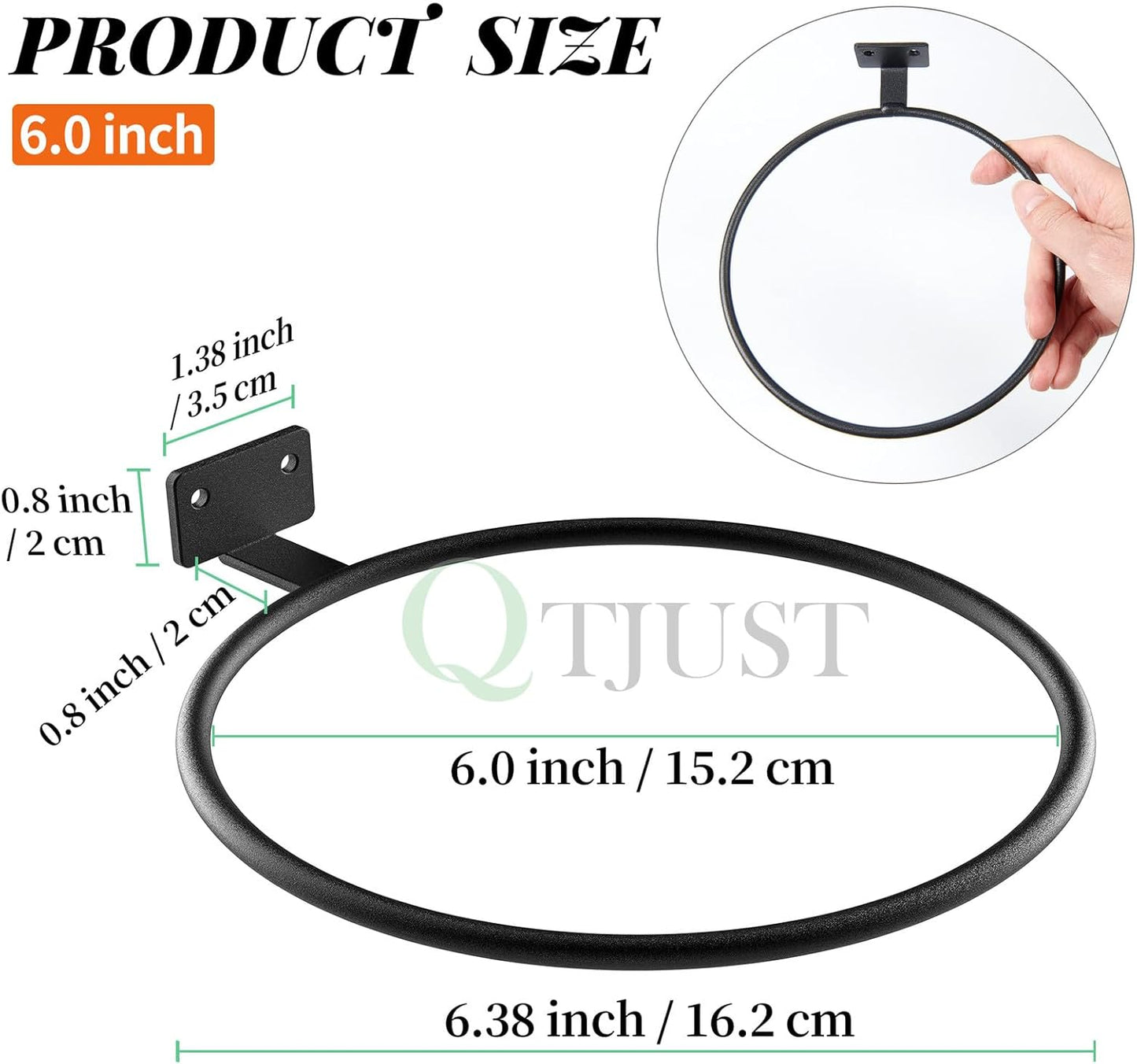 2 Soportes Macetas Pared 6pulg Metal Resistentes