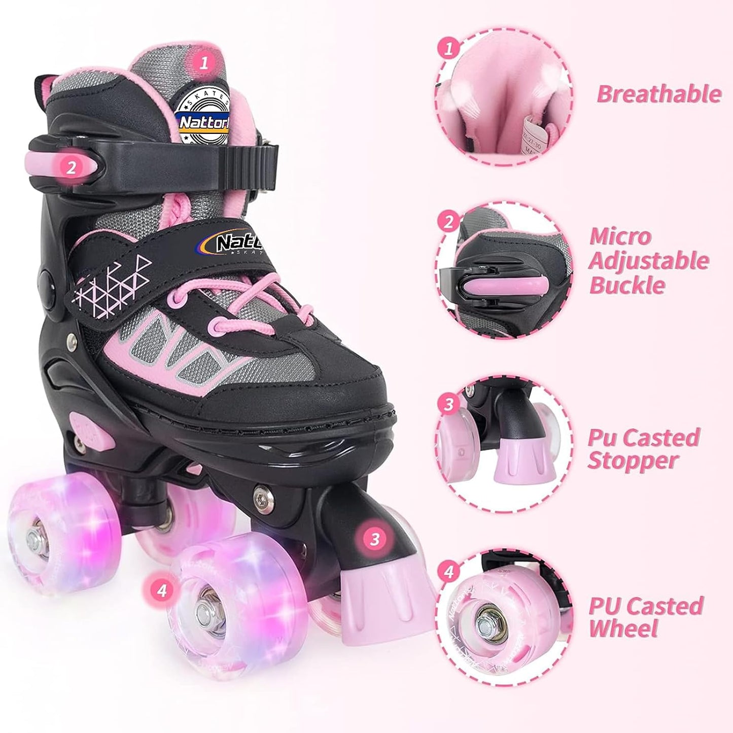 Patines niños ruedas iluminadas interiores exteriores