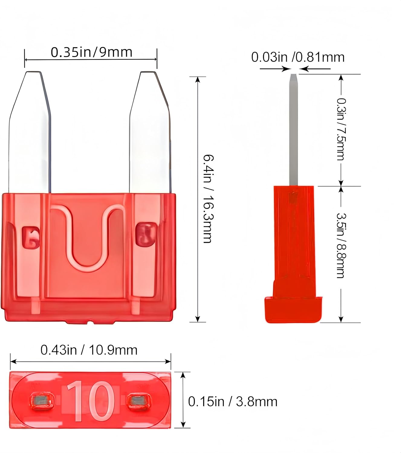 Kit 100 fusibles 3A-40A con herramienta extractora auto