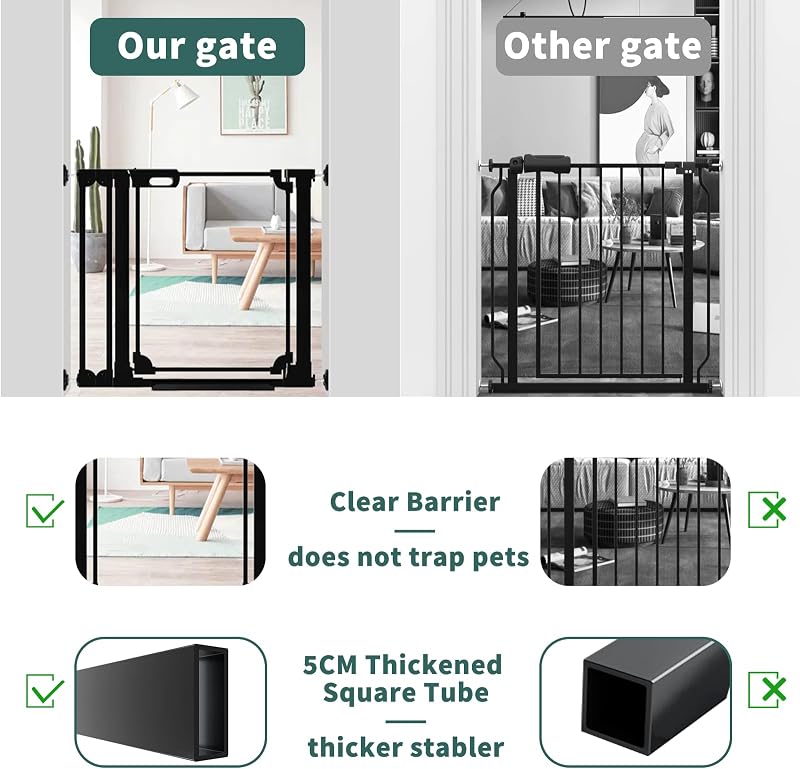 Puerta acrílico ajustable para bebé y mascotas