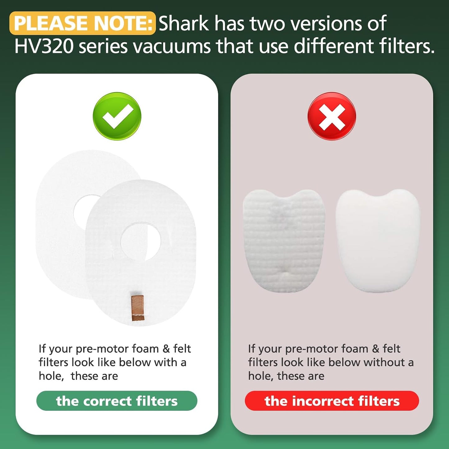 4 Filtros Repuesto Shark Rocket hv300 hv301 hv302