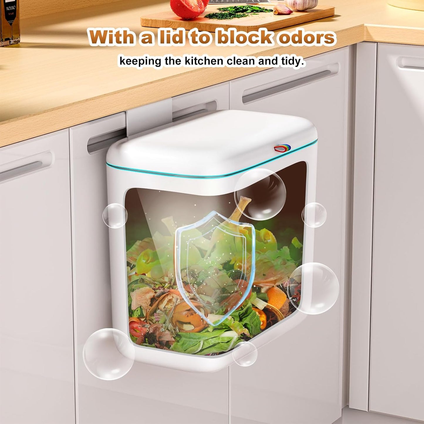 Cubo compostaje 2.6gal cocina colgante para encimera
