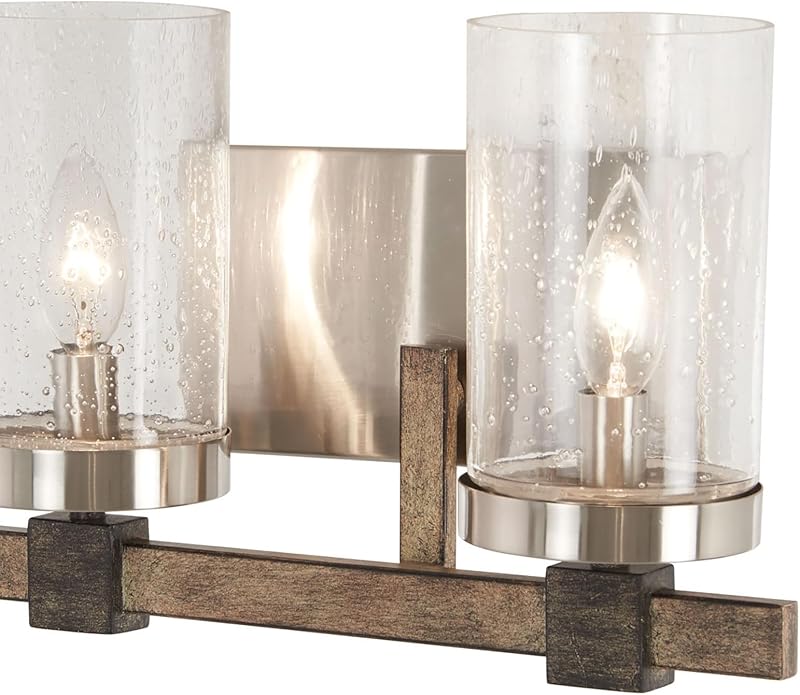 Luminaria pared 2 luces 120W gris piedra