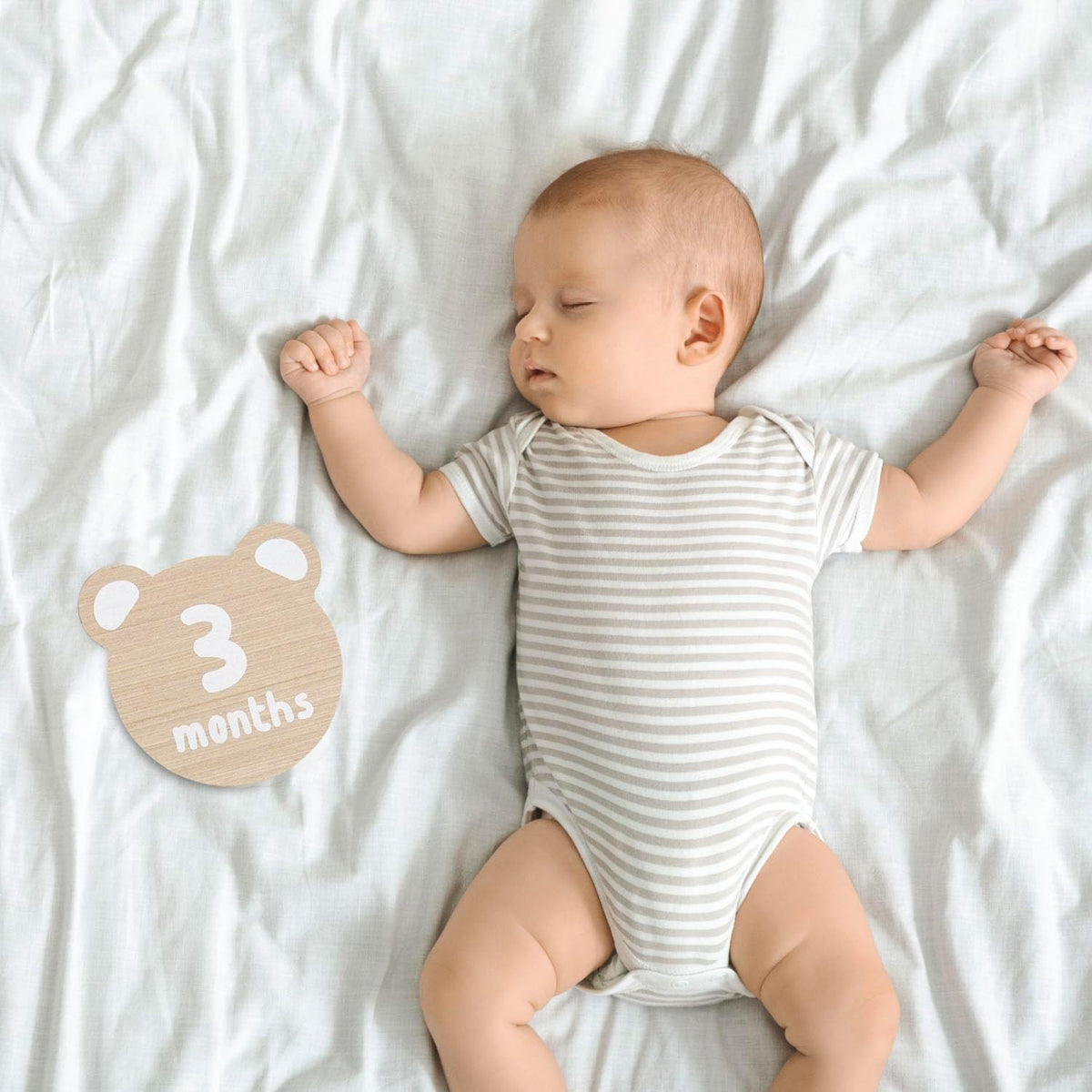 Accesorios fotos hitos bebé tema oso peluche 1-12 meses