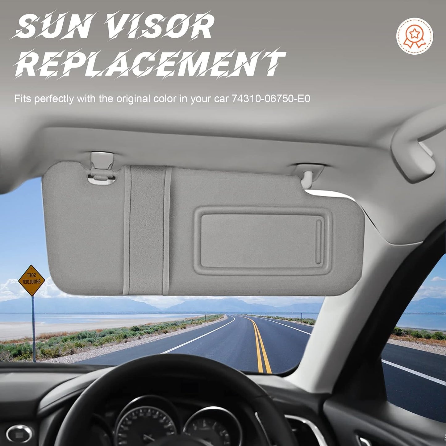 Visera solar lateral derecha Toyota Camry gris