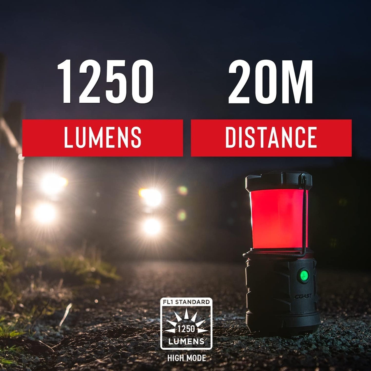 Luz emergencia LED doble color 1250lm a prueba de tormentas
