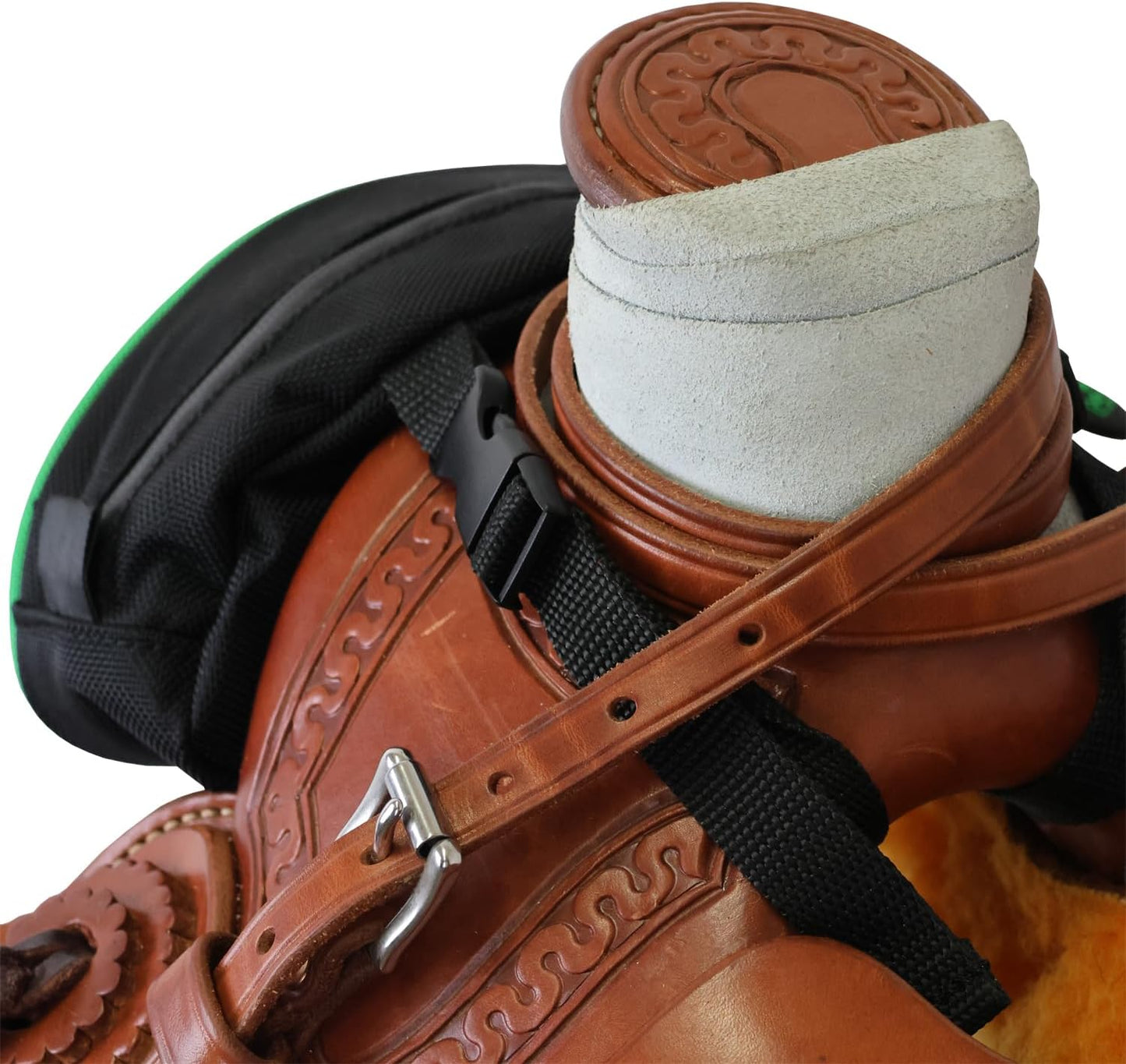 Bolsa sillín con pompa para caballo y teléfono