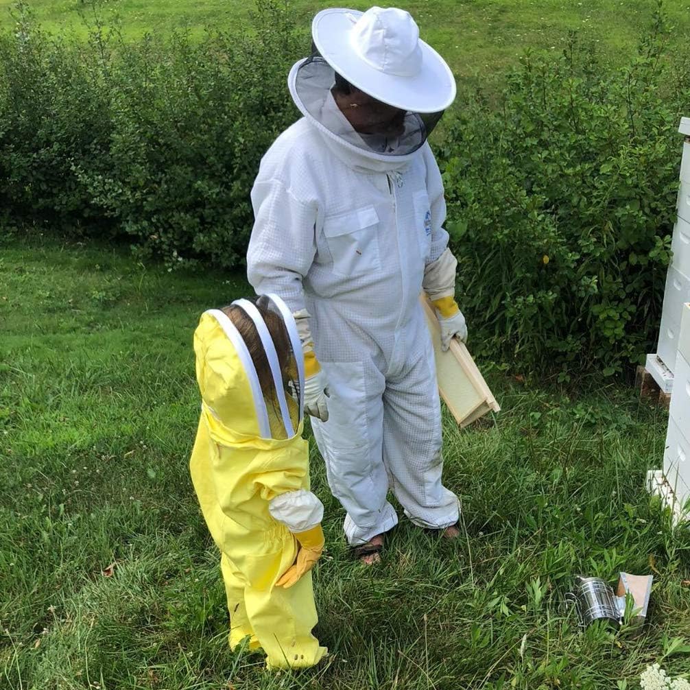 Traje apicultura niño algodón capucha ventilada Amarillo