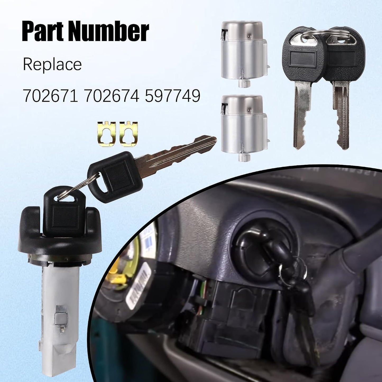 Set cilindros bloqueo encendido puerta Chevy GMC C/K 95-97