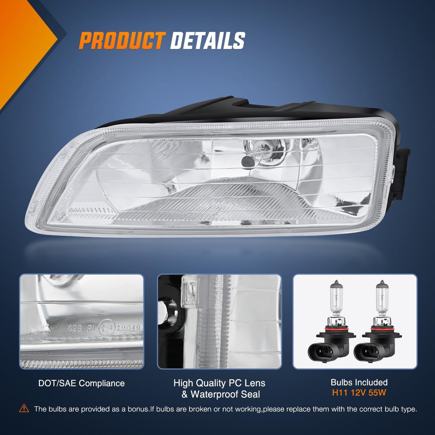 Luces antiniebla comp Honda Accord 04-08 Acura TL H11 55W