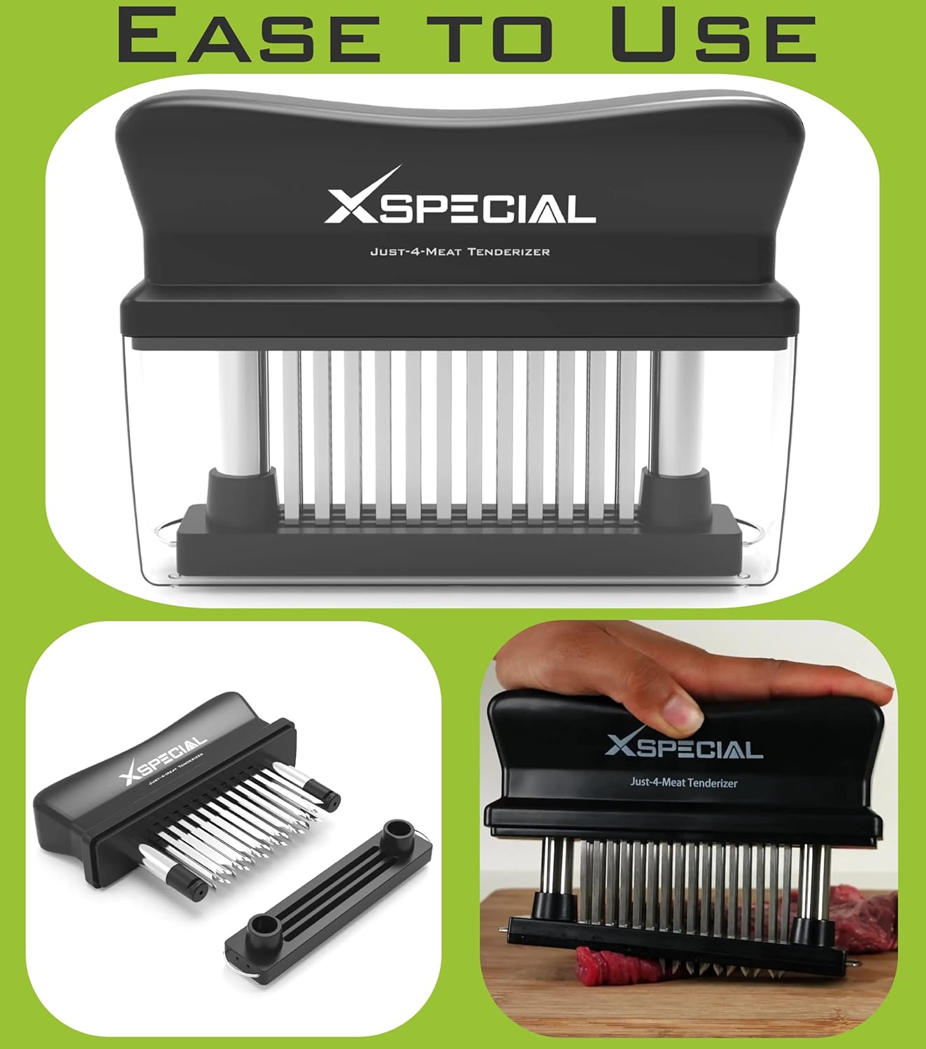 Herramienta ablandadora carne 48 cuchillas acero inox