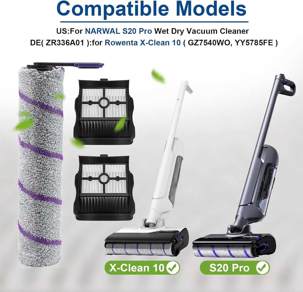 Cepillo rodillo filtro S20 Pro trapeador inalámbrico NARWAL