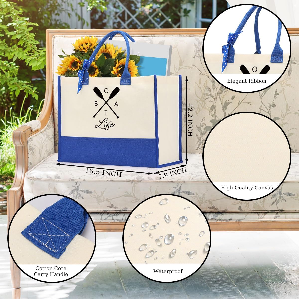 Bolsa tote canvas reutiliz. para mujer y niña