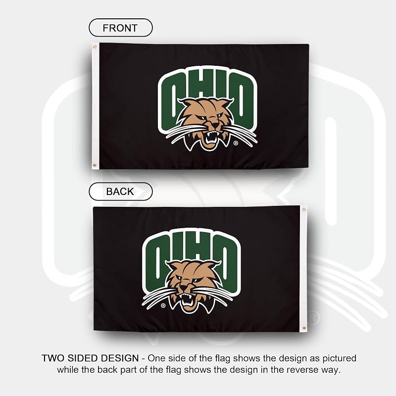 Bandera Ohio University 3x5ft tela poliéster duradera
