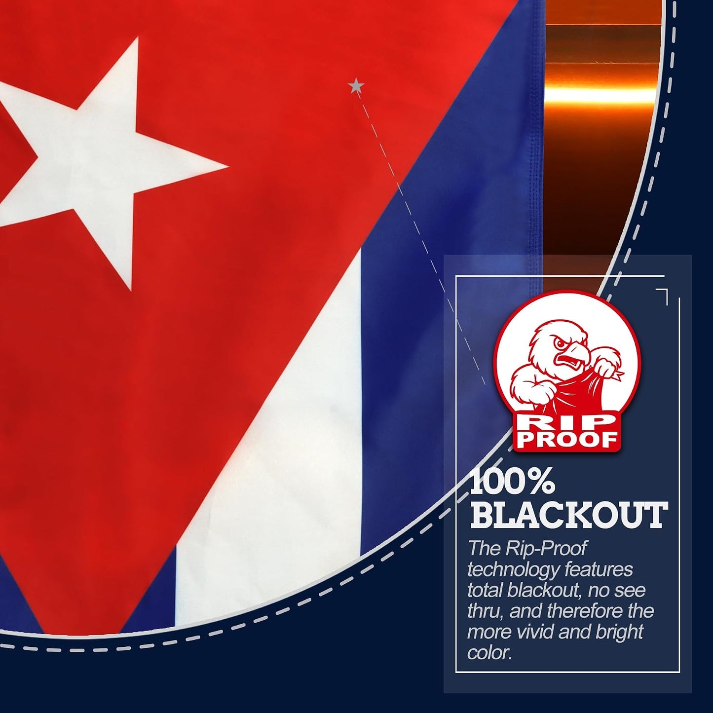 Bandera Cuba 3x5ft 3 capas resistente rasgaduras y arrugas
