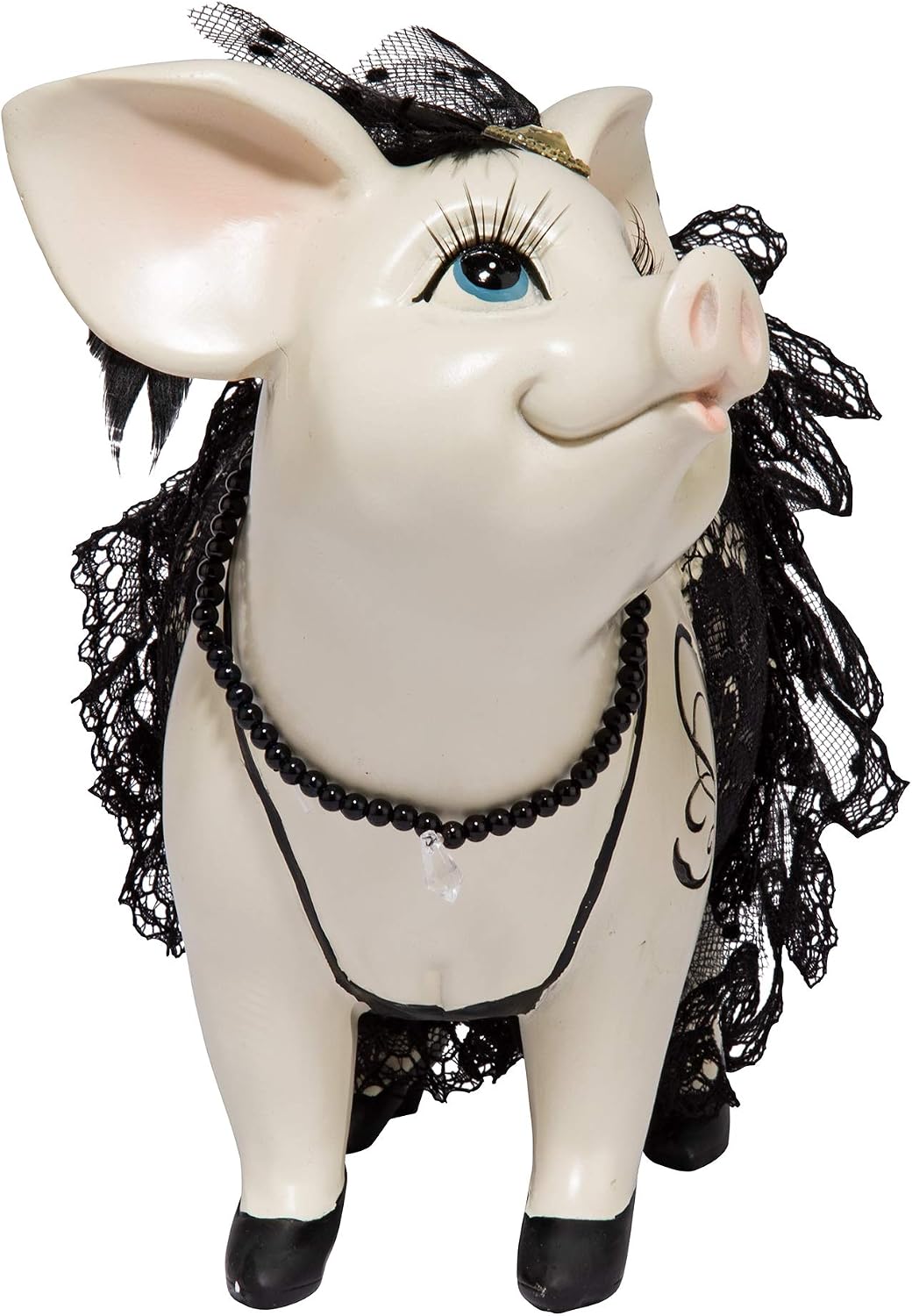 Encaje y manteca de cerdo estatua Madame Pig