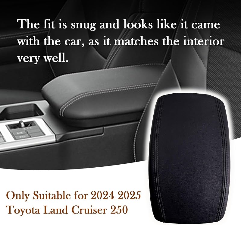 Funda cuero negro reposabrazos Land Cruiser Prado 2024-2026