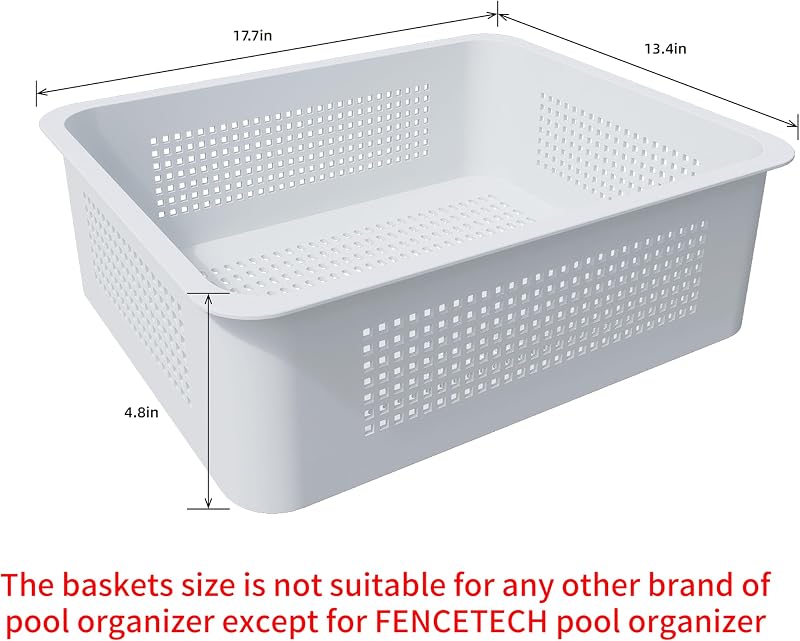 Cesta blanca para organiz. piscina set 6