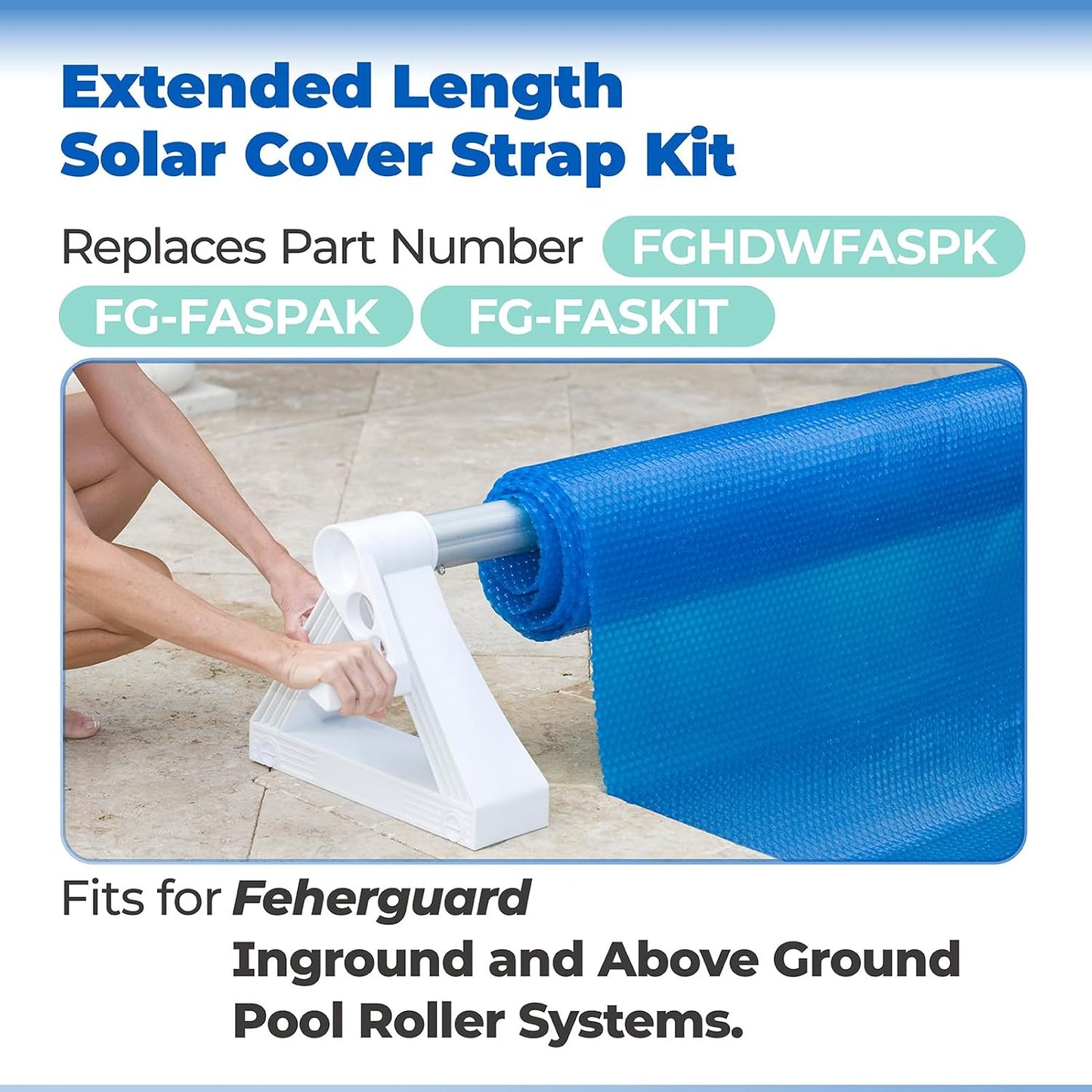 Kit fijación cubierta solar piscina Feherguard