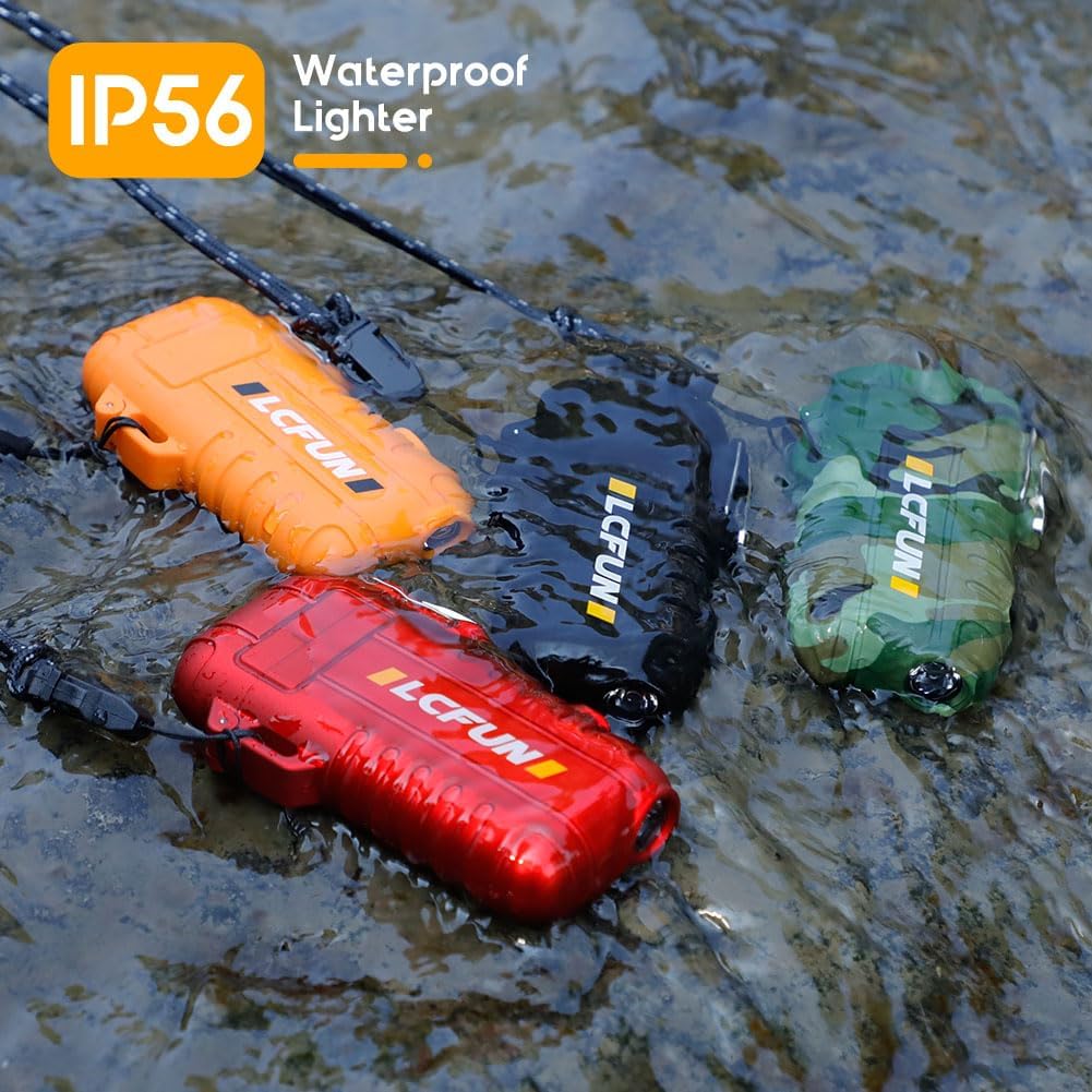 Encendedor USB C impermeable LED camping