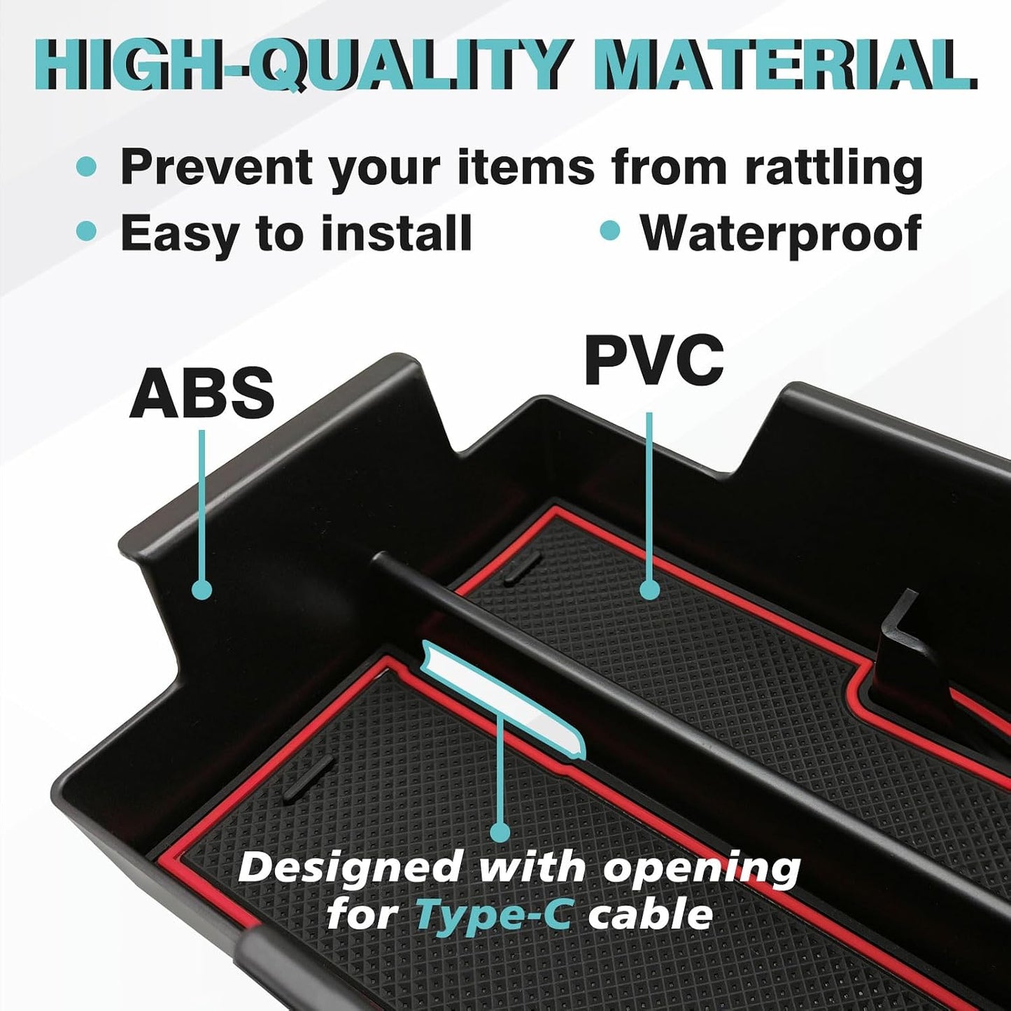 Bandeja organizadora consola Chevy Blazer EV material ABS
