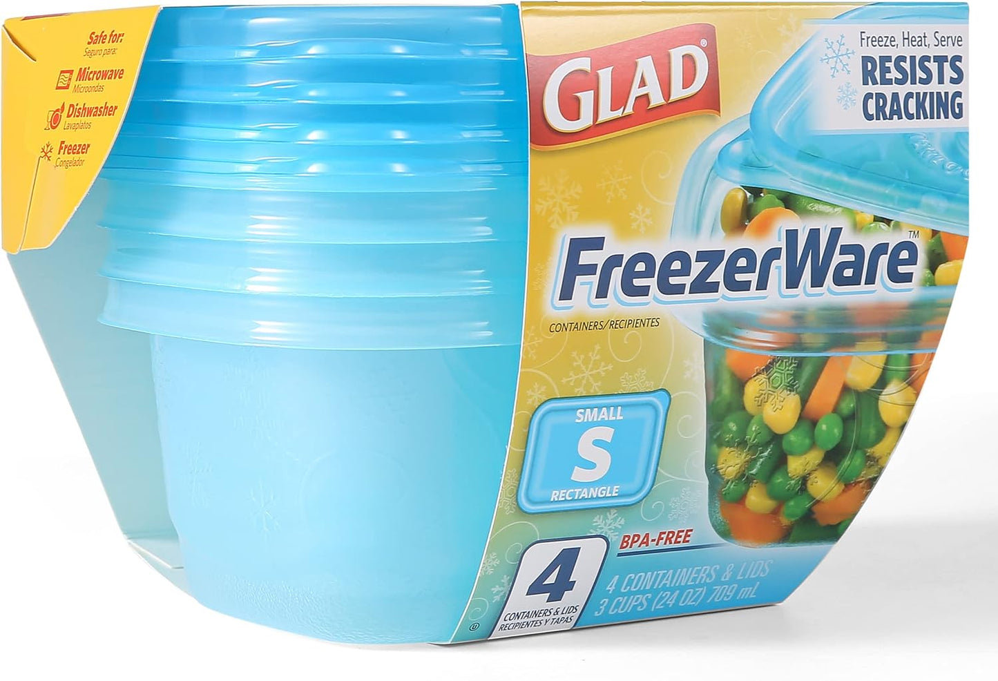 Contenedor comida 24oz sellado hermético 4x