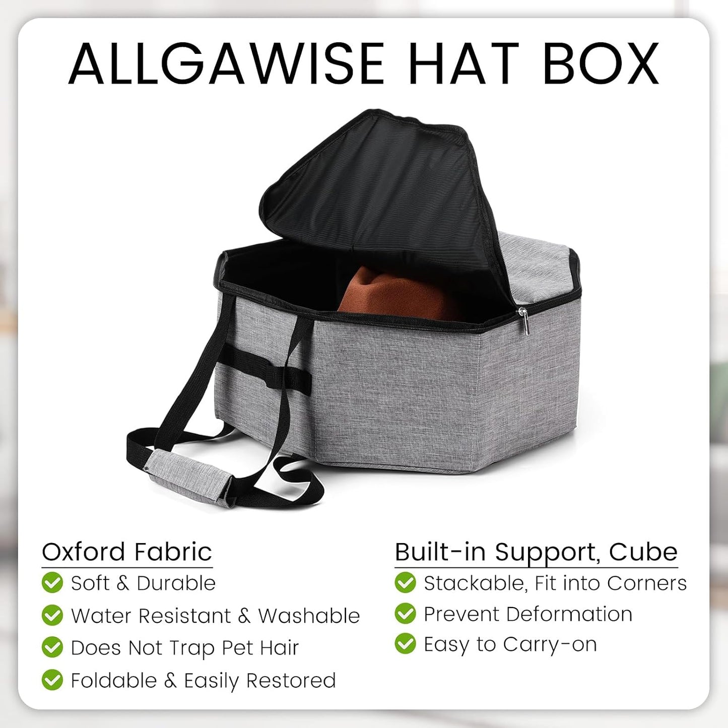 2 Pzas Estuche Sombrero Vaquero Plegable con Asa