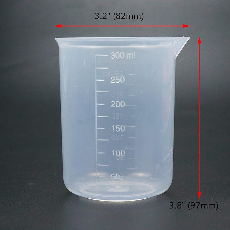 Vaso graduado plástico PP transparente 8.5-10.1oz