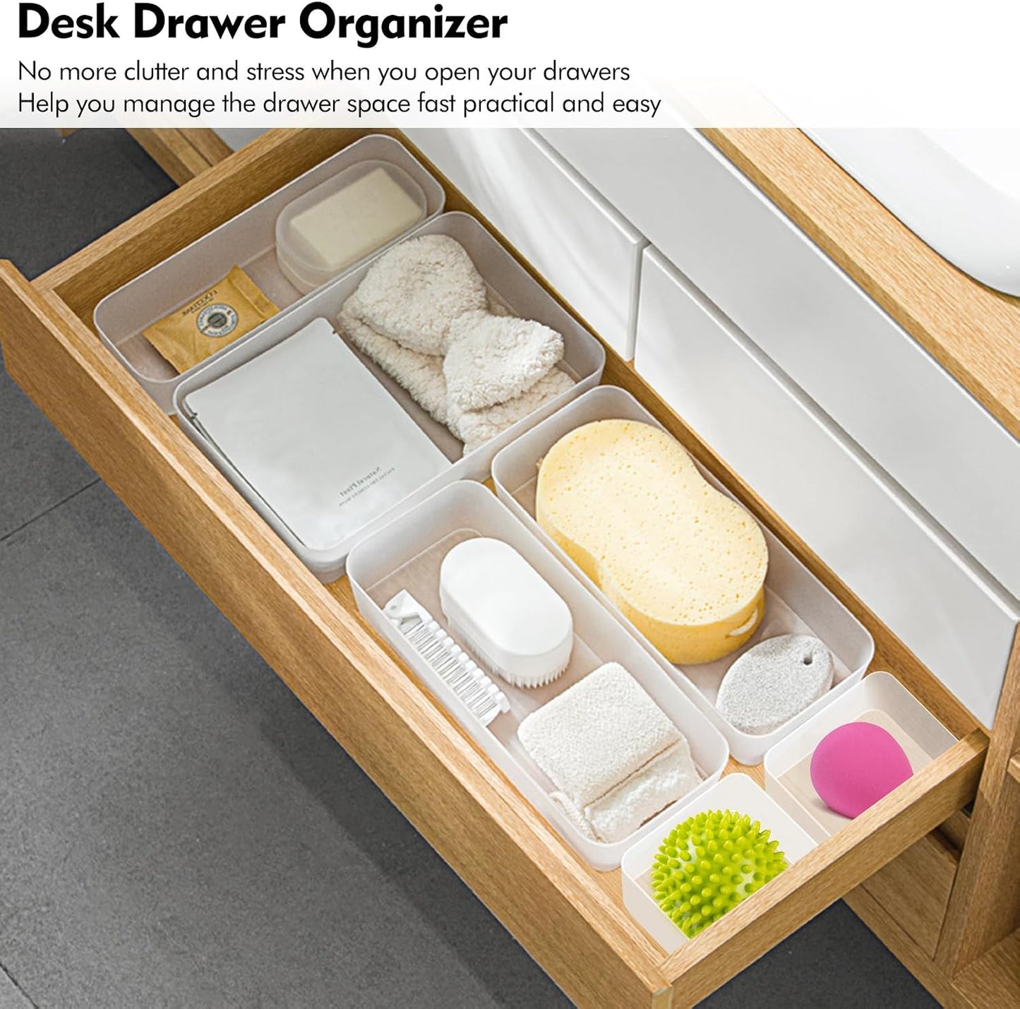 Caja almacenamiento con bandejas 15pzas para dormitorio