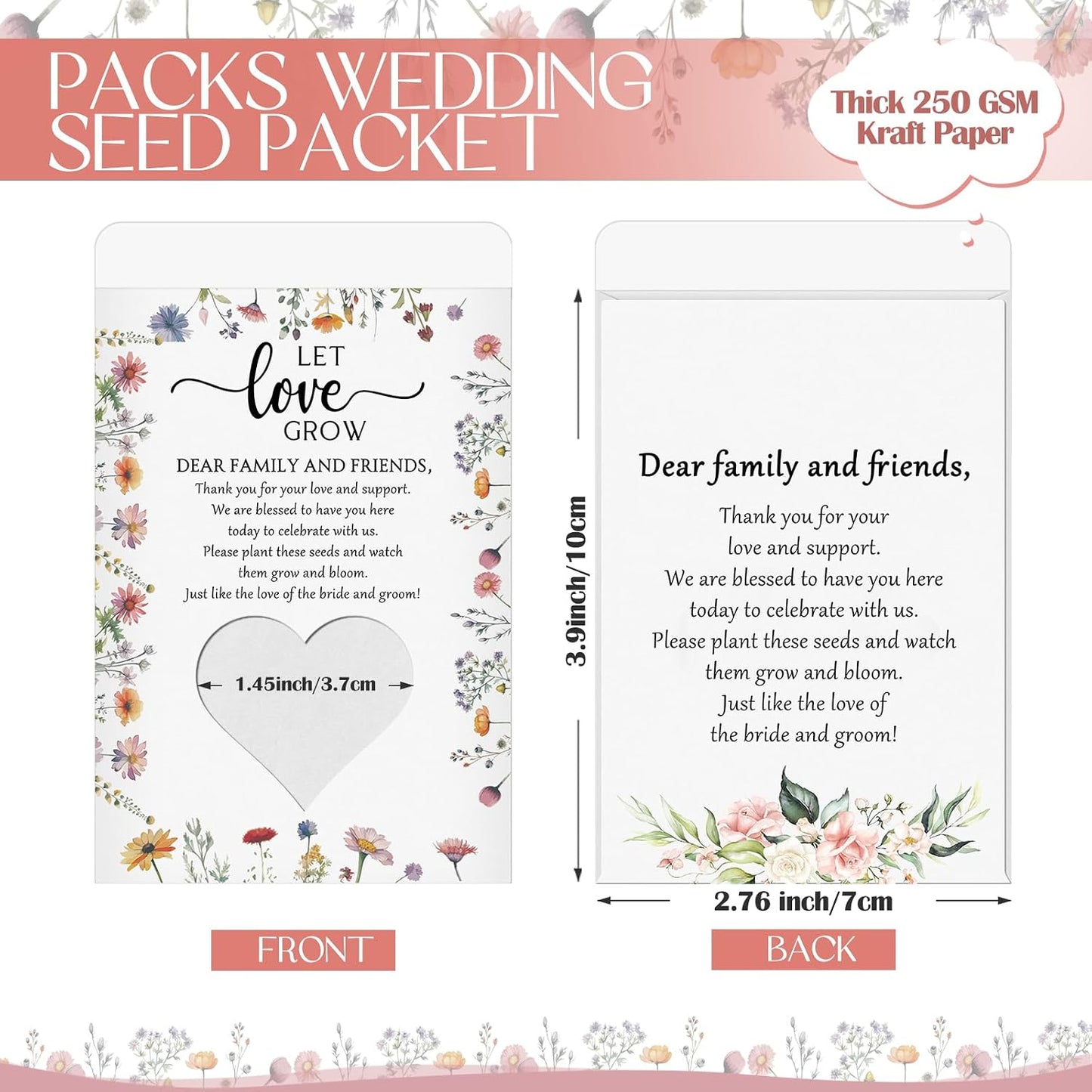 50 Paquetes Semillas Recuerdos Boda Let Love Group