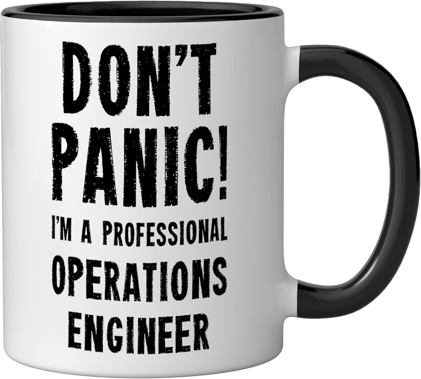 Taza Cerámica Ingeniero Operaciones Negro/Blanco