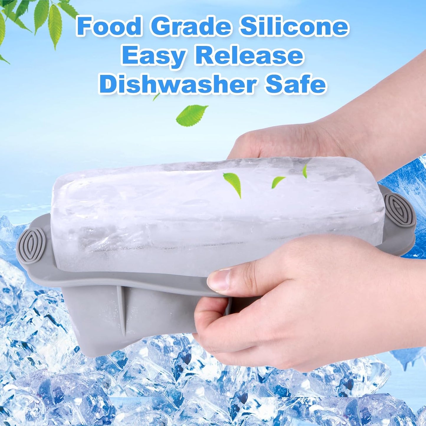 Molde hielo silicona 10 pzas 25lb para baño hielo atletas