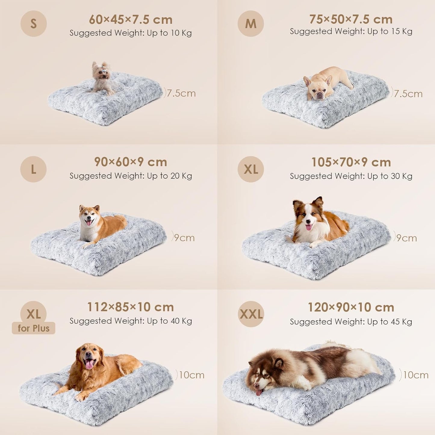 Cama XL Plus para perros extragrandes suave y cálida antideslizante