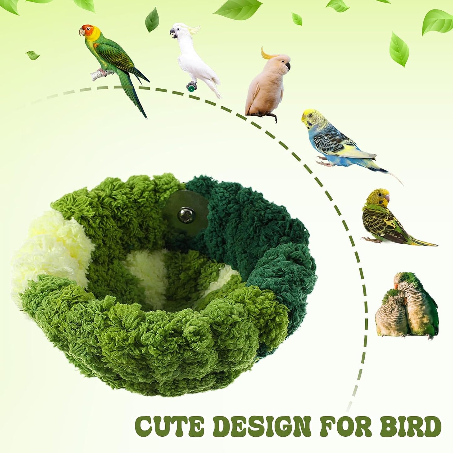 Nido colgante para pájaros invierno material duradero